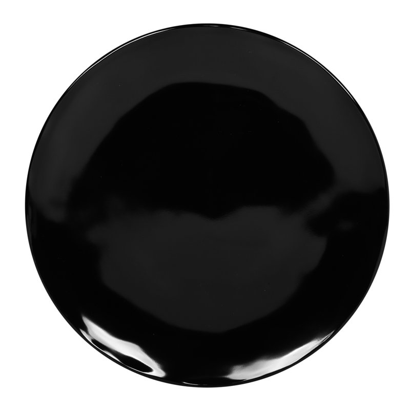 The Edge Organic 12" Melamine Dinner Plate, Black