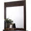 Miroir exquis au fini acajou pour une décoration élégante