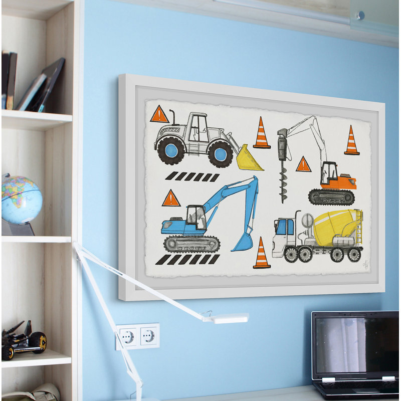 Staton «The Big Camions», reproduction encadrée, H 8 po x l 12 po x P 1,5 po