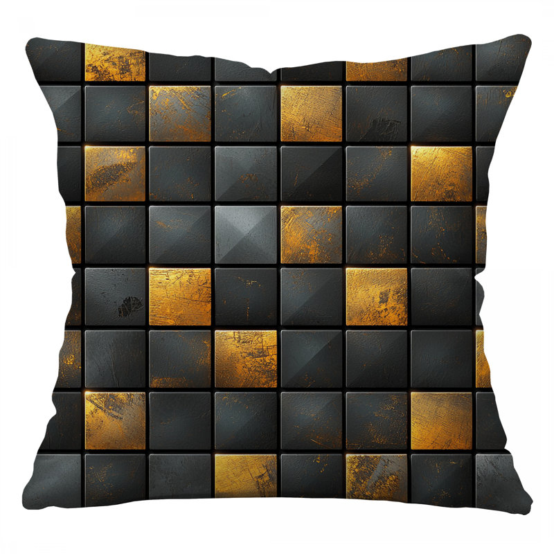 Squares Throw Pillow, Graphics Cotton Twill Pillows, Square 14"
