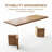 Modern Solid Wood Dining Table in Natural Wood Finish-1535381324