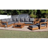 Outdoor 11 - Piece Teak Conversation Set