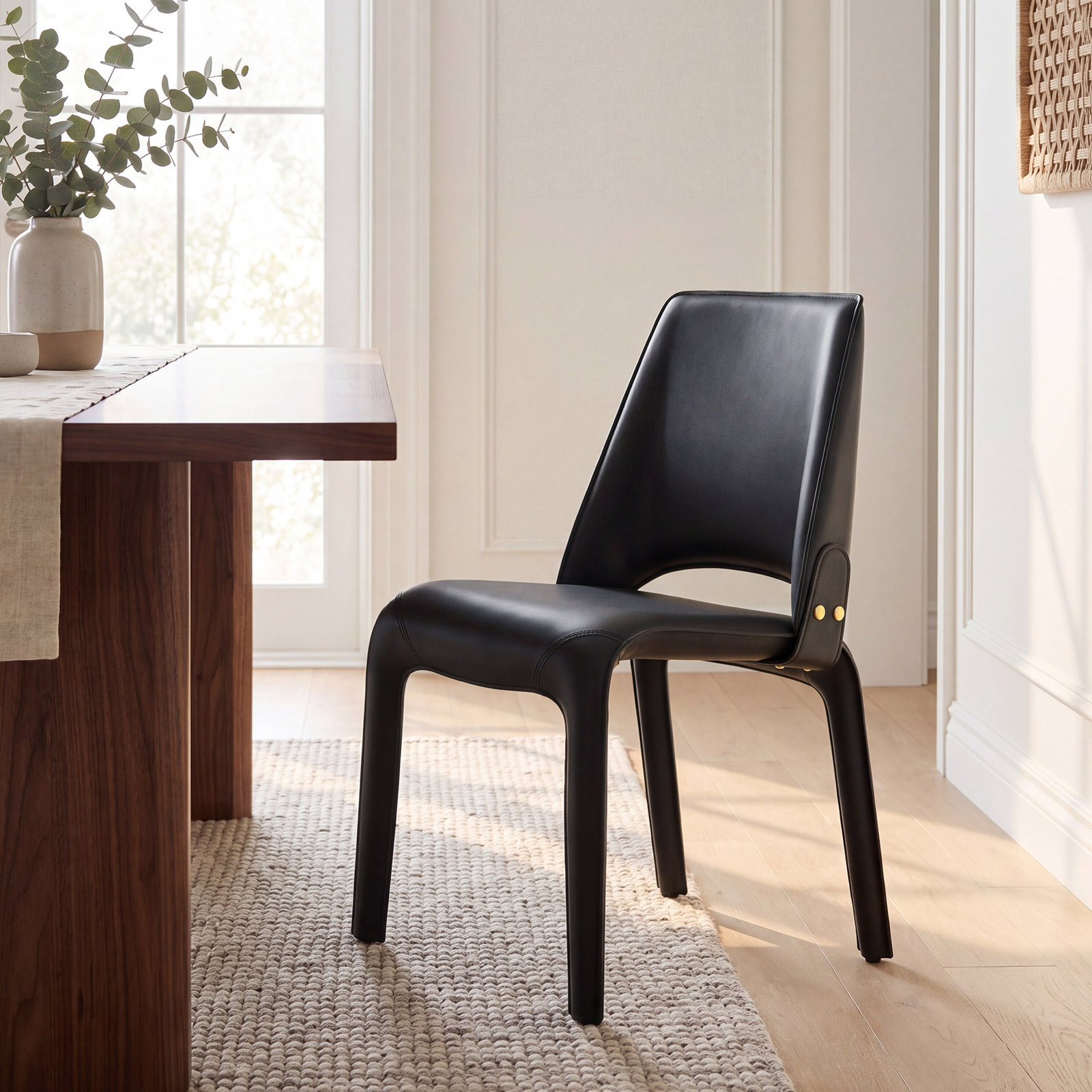 Vannes Dining Chair, 1, Black, No Assembly Needed