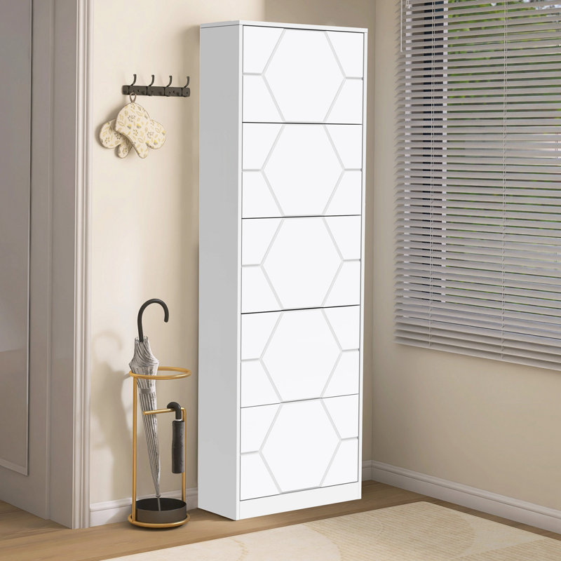 Armoire de rangement pour chaussures pour le vestibule, armoire à chaussures avec 5 tiroirs