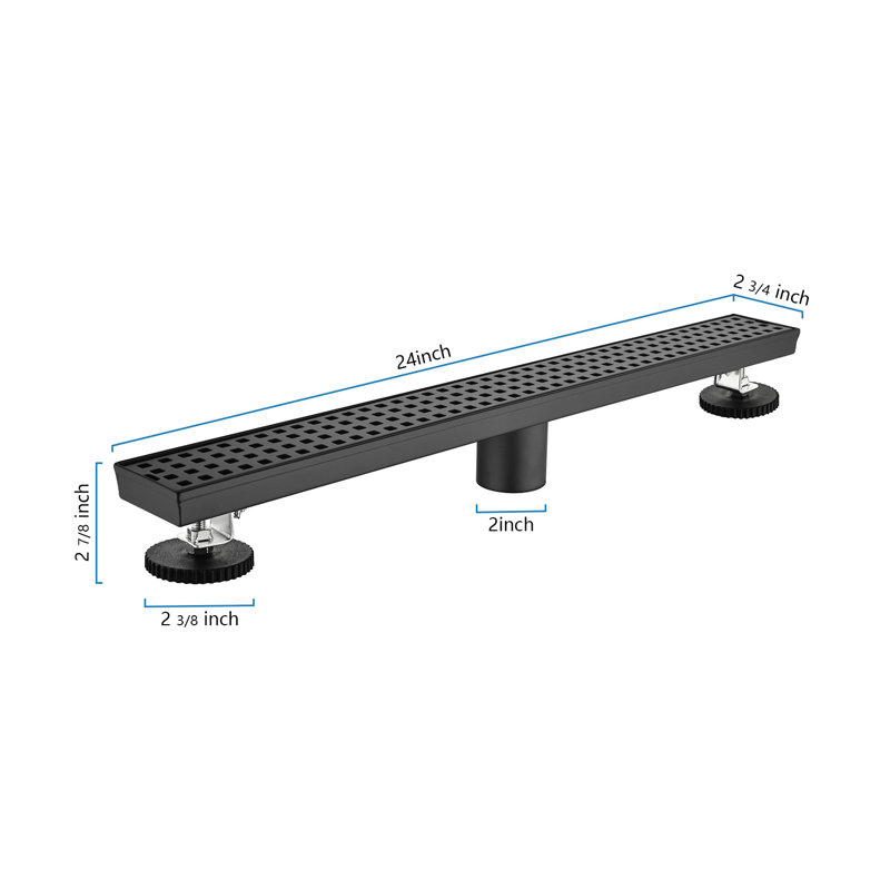 24'' W Linear Grid, Matte Black