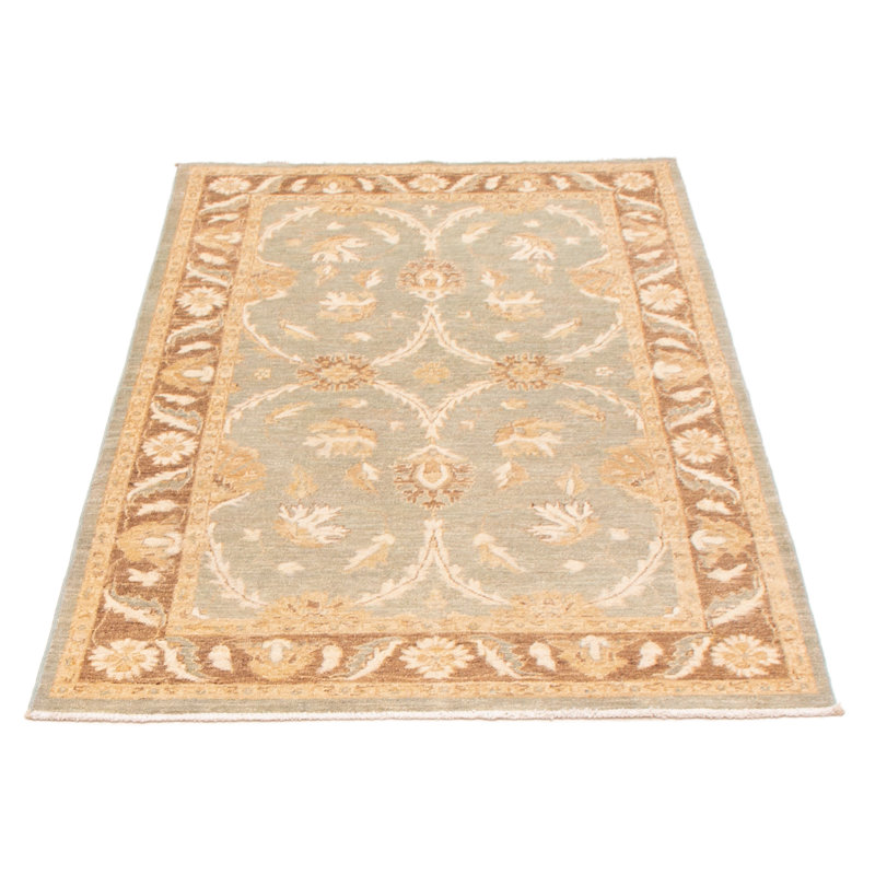 Tapis vert clair Peshawar Oushak 3 pi 9 po x 6 pi 0 po