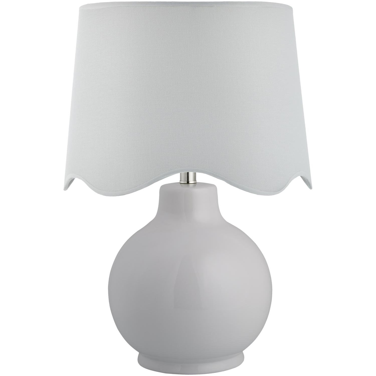 Maura Accent Table Lamp, White, White, 22"H x 15"W x 15"D