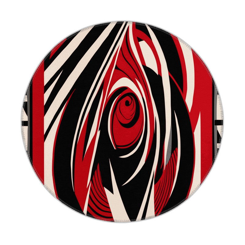 Abstract Ascent Indoor And Outdoor Area Rug, Round 5'