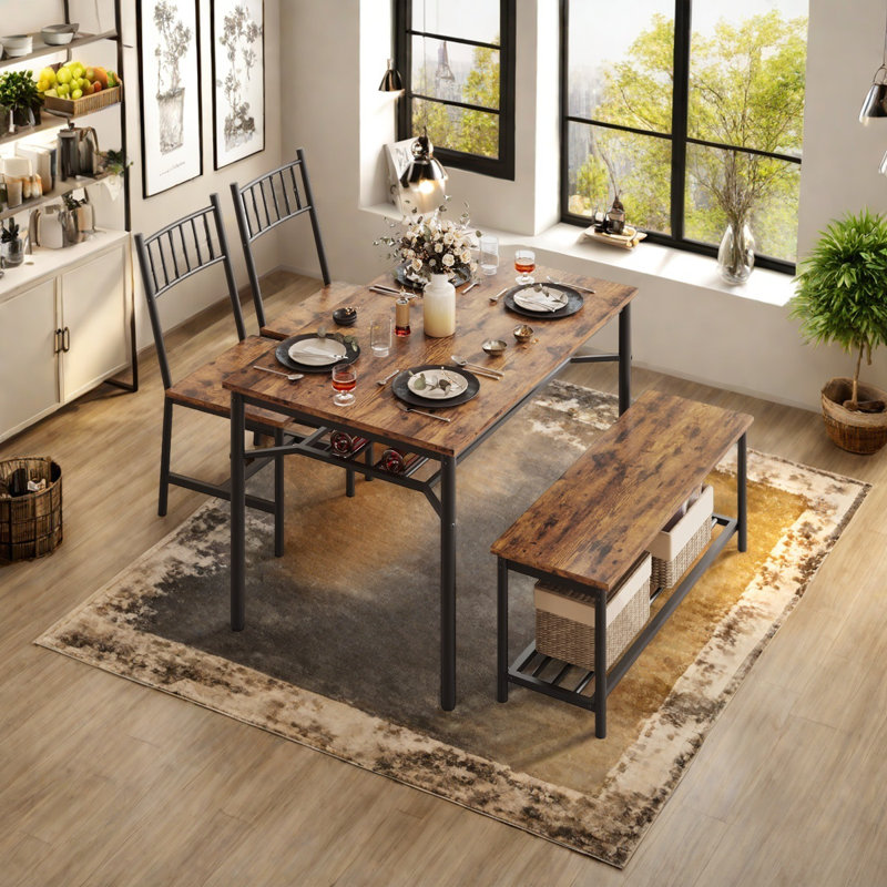 4 - Person Dining Set, Brown