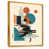 Toile avec cadre flottant or