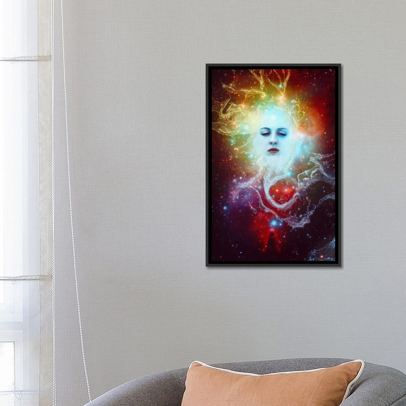 «Conscience», impression sur toile, H 26 po x l 18 po x P 1,5 po, Toile avec cadre noir, Pas de tapis