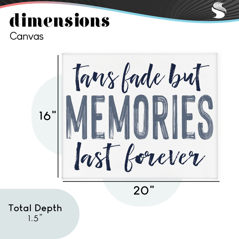 «Summer Memories Last Forever», conception par Lettré et doublé, H 16 po x l 20 po