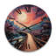 Horloge murale en bois massif Margreta-1758432597