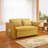 53.5'' Chenille Loveseat Sleeper Sofa Bed With Adjustable Angles And Storage Pockets-584064569