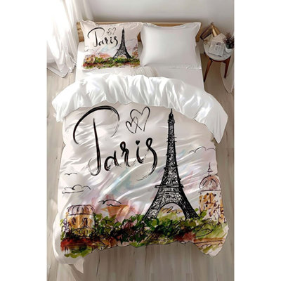 Cotton Floral Duvet Cover with Pillowcases
