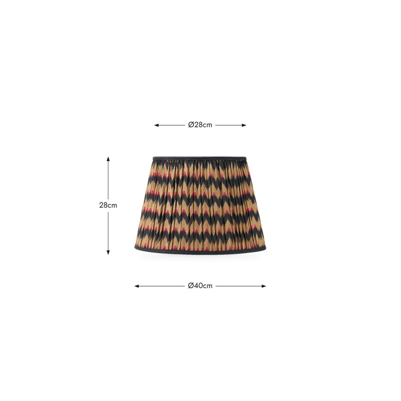 Empire Cotton Lamp Shade ( Uno ) in Black and Brown, 28" H x 40" W x 40" D