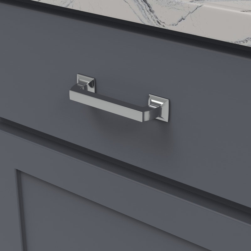 Studio II Bar Pull, 3 3/4", Chrome
