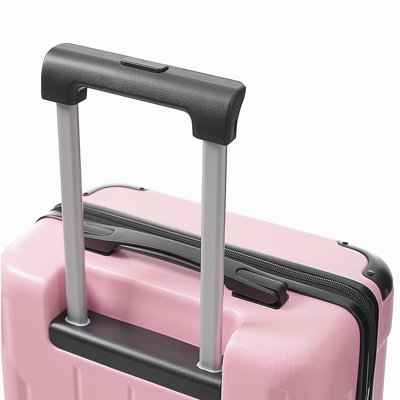 20-Inch Hardshell Carry-On Luggage, Lightweight Durable ABS Suitcase with Spinner Wheels, Built-in TSA Lock, 2 Packing Cubes, Pink