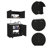 Cabinet Set, Two Shelves Black