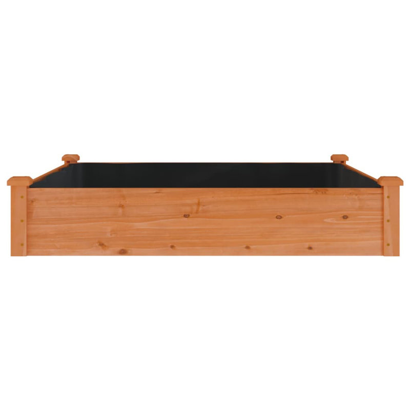 Asela Wood Raised Garden Bed, Brown