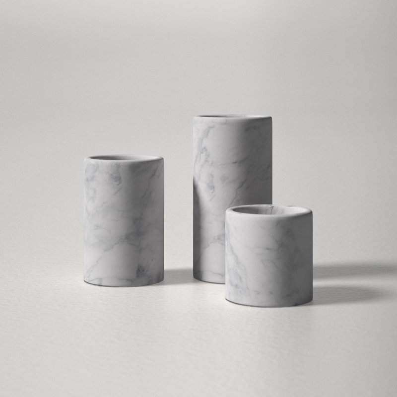 Matheson Stone Tabletop Taper Holder Set