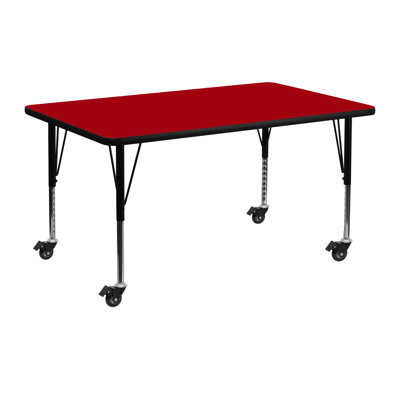 Table d'activité rectangulaire en stratifié Goddard Mobile l 24 po x L 48 po