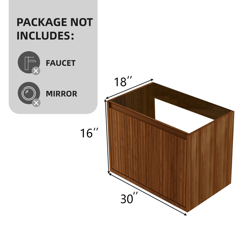 Armoire de meuble-lavabo 30 po sans lavabo en céramique