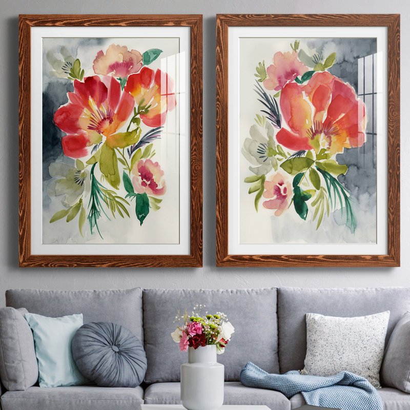 Twilight Brights I - ensemble de 2 reproductions d'art sur papier encadré, H 43,5 po x l 31,5 po x P 1 po
