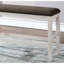 Banc de comptoir 40,6 po Ht. Blanc cassé / gris foncé