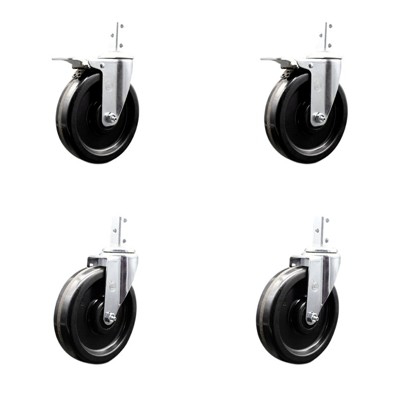 Ensemble de roulettes pivotantes 4 pièces