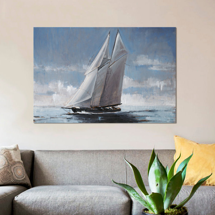 «Full Sail», reproduction sur toile, H 8 po x l 12 po x P 0,75 po, Toile tendue