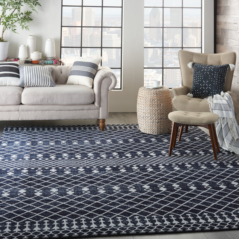 Geometric Indoor / Outdoor Rug, Rectangle 8'6" x 12'