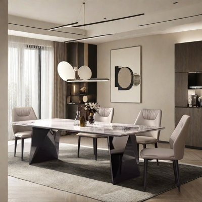 Minimalist light luxury dining table and chair