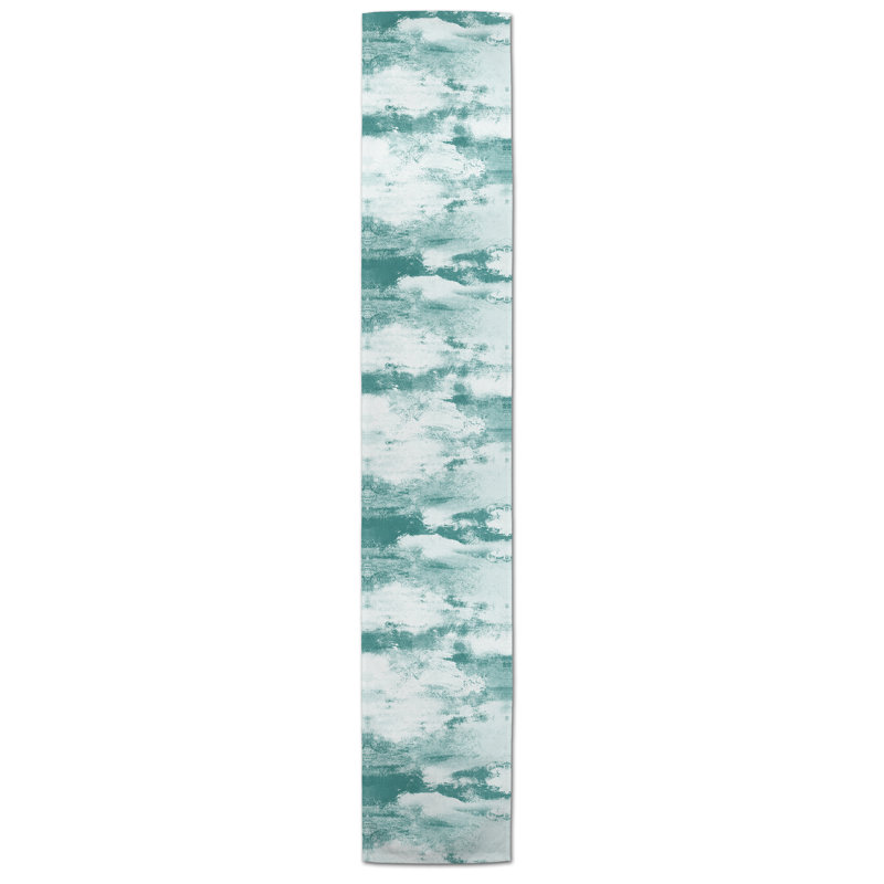 Chemin de table Harriss, 72 po x 16 po, Bleu sarcelle