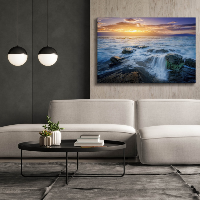 «Cascading Sunrise» par Rick Berk, art mural sur toile, H 40 po x l 60 po x P 1,5 po