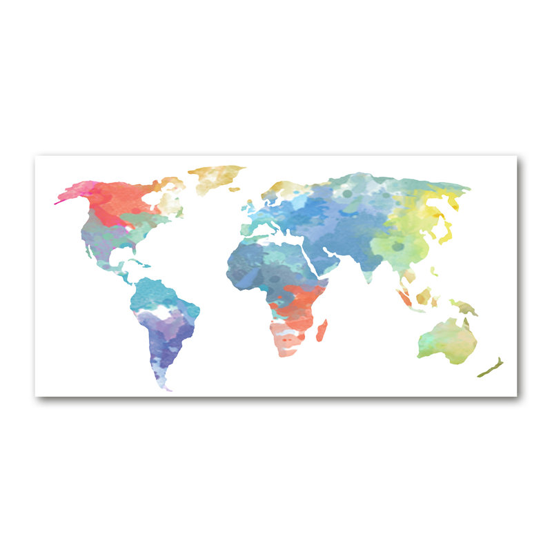 World Map - No Frame Print on Canvas