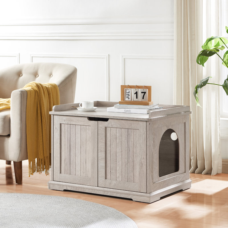 Litter Box Enclosure, Weathered Grey