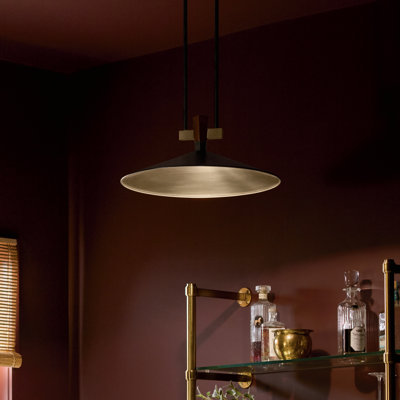 Tenon 20" 1-Light LED Pendant in Black