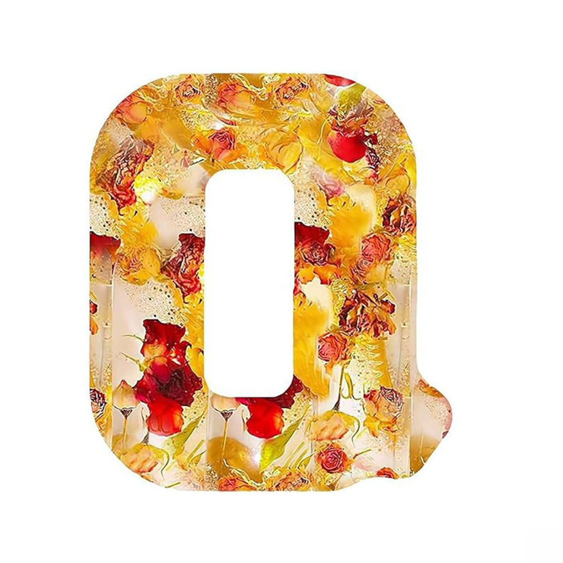 Fleur, veilleuse, fleur, lettre, cadeau de décoration en résine