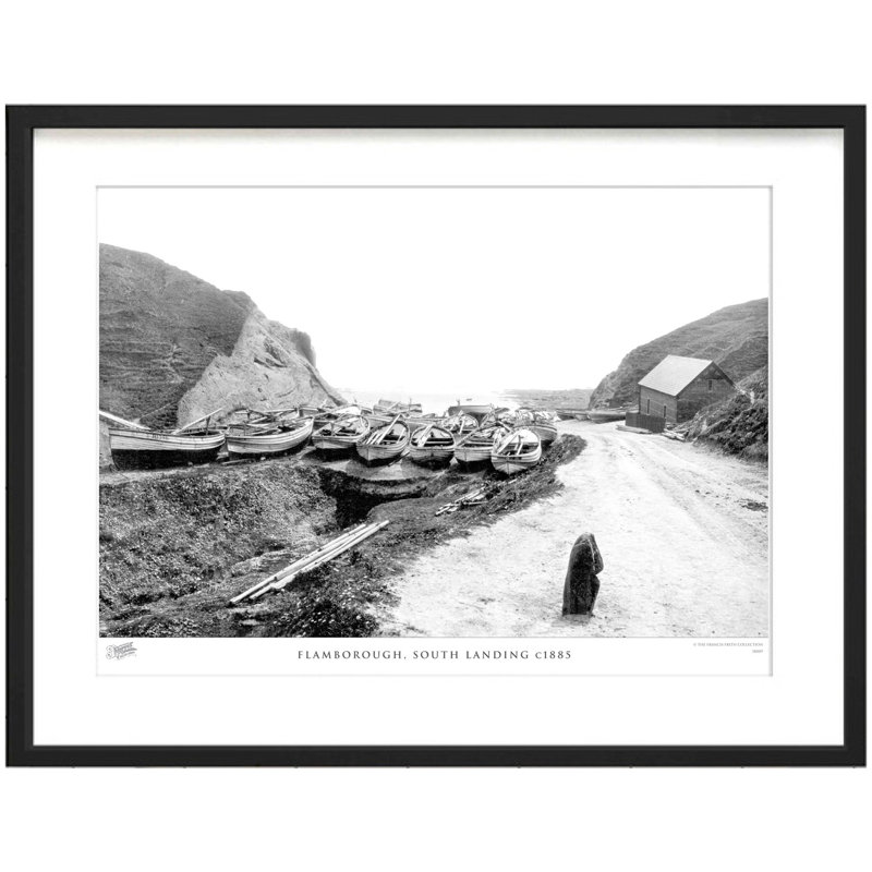 Flamborough, South Landing C1885 by Francis Frith - Single Picture Frame Print, 60cm H x 80cm W x 2.3cm D