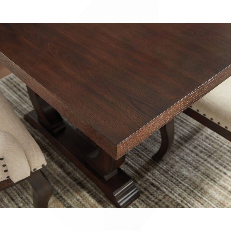 Fremont Antique Brown Trestle Rectangular Dining Table