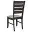 2 chaises de salle à manger grises avec sièges rembourrés - dossier simple et élégant 2 pièces pour un look transitionnel