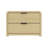 Grace 28" W Modern 2-Drawer Nightstand in Natural Oak with Black Legs-1276468011