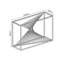 Abstract Clear Glass Console Table