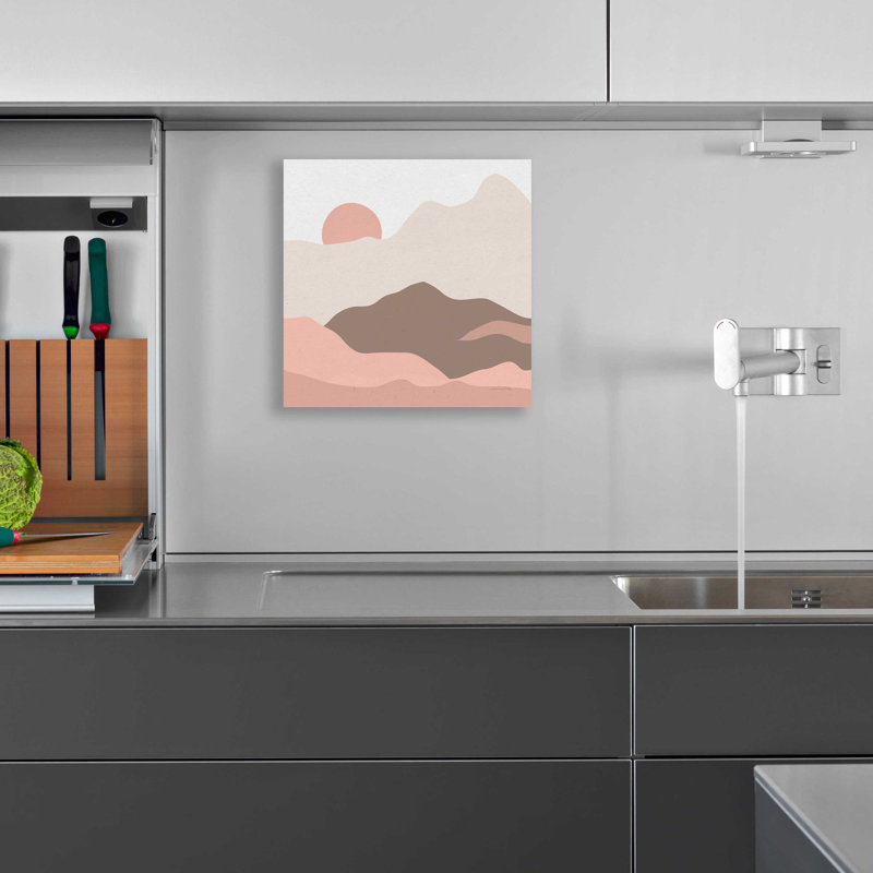 «Mountainous II» par Sara Zieve Miller, art mural en verre acrylique, H 12 po x l 12 po x P 0,13 po