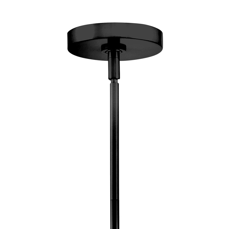 Lustre à un étage à 4 lumières avec abat-jours en lin Beale, Noir, noir, noir, noir