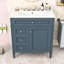 Meuble-lavabo simple autoportant contemporain avec lavabo en céramique et grand rangement Contemporary-1568712087