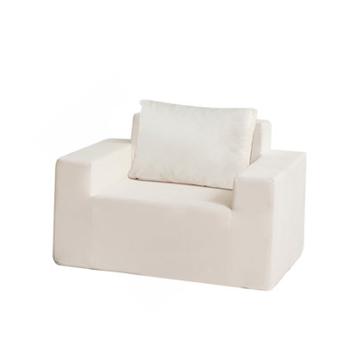Sofa In A Box Foam Sofa Couch With Pillow, Bean Bag Chairs For Adults Stuffed High-Density Foam, Large Bean Bag Sofa For Living Room Bedroom Gaming Ro