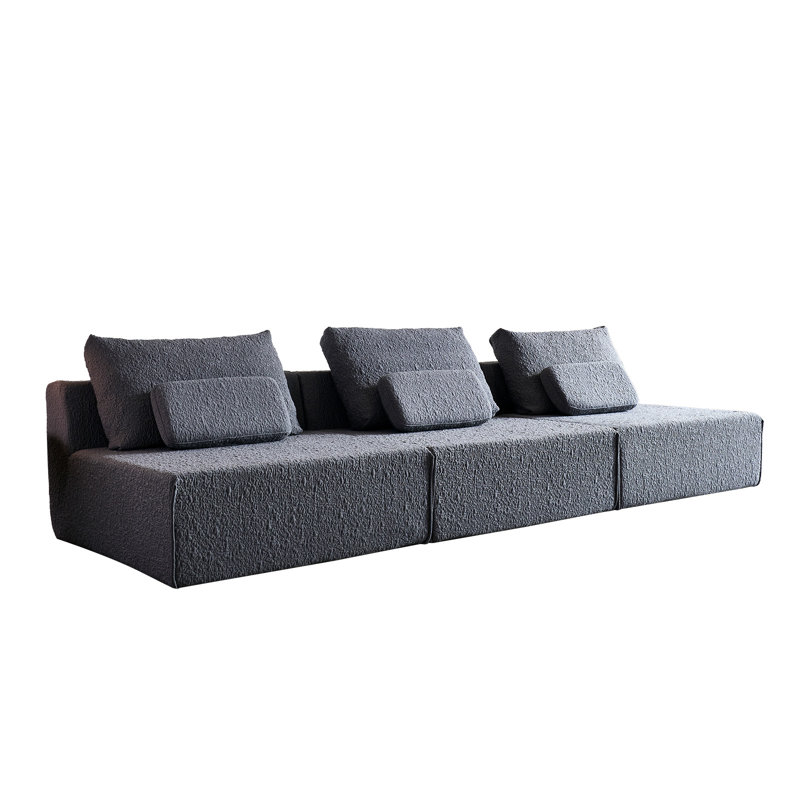 Canapé modulaire Boneless Boneless Cloud, H 31,5 po x l 118,2 po x P 39,4 po, 3, Gris