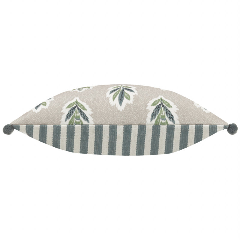 Sessile Leaf Floral Beige Rectangular Cushion Cover